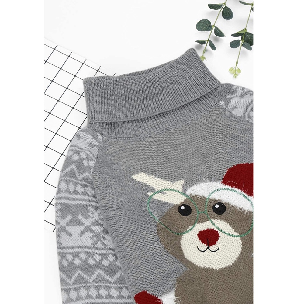 Loose Turtleneck Oversize Pullover Sweater Dress - Picture 5 of 8
